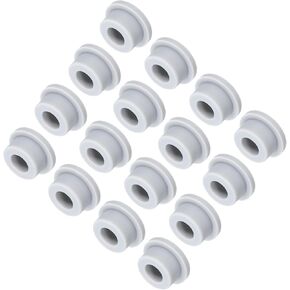 MECCANIXITY High Temp Silicone Plug Mount Dia 21mm/0.83 Inch T Shaped Rubber Stopper Hole Plugs for Powder Coating Plating Waterproof Sealing Plugs Grey Pack of 16(OD 29mm/1.14 Inch)