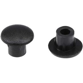 uxcell Shelf Peg Hole Plugs 5mm Dia Black Plastic Tube Cover for Nail Cabinet Button Bracket Cupboard Bookshelf Bookcase Adjustable Shelf Closet, 200Pcs