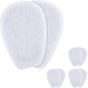 3 Pair White Soft Self-Adhesive Shoe Inserts - Felt Tongue Pads for Shoes Shoe Insoles