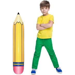 3 Pcs 27 Inch Giant Large Inflatable Pencil Back to School Graduation Decor Hanging Inflatable Pencil Classroom Decoration for Back to School Classroom Garden Room Birthday Party Decorations