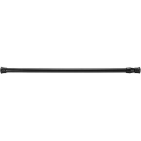 Spring Tension Window Rods, Punch- Curtain Rail Curtain Pole for Kitchen Bathroom Wardrobe Utensils 9.8-15.7Inch, Black (thin rod)