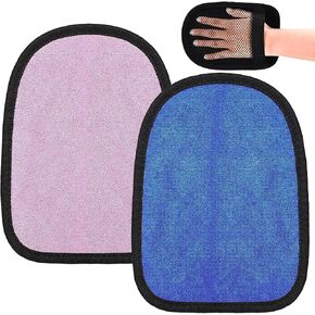 2 Pcs Sand Off Mitt for Beach and Water Sports, Beach Accessories, Soft Sand Cleaner Mitt for Children Adults, Sand Remover Wipe Off for Beach Volleyball Beach Essentials Must Haves