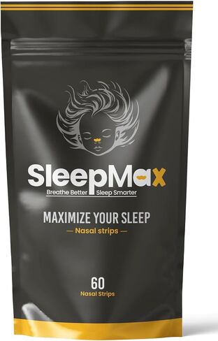 Nasal Strips for Snoring - Nose Strips for Breathing - Anti Snoring Solution & Nasal Congestion Relief Nose Tape for Sleeping - Black, Universal Fit, Extra Strength for Sensitive Skin in Saudi Arabia