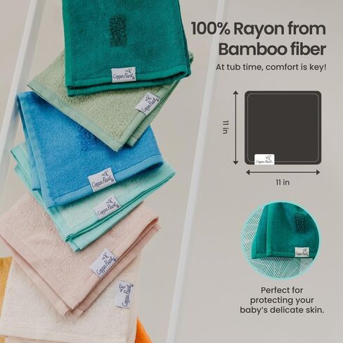 Copper Pearl 6 Ultra Soft Baby Bath Washcloths Premium Large Soft Sesame Scribbles 11" x 11" Towels in Saudi Arabia