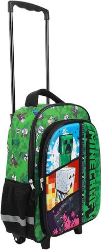 BIOWORLD Minecraft Rolling 16" Backpack with Adjustable Handle in Saudi Arabia