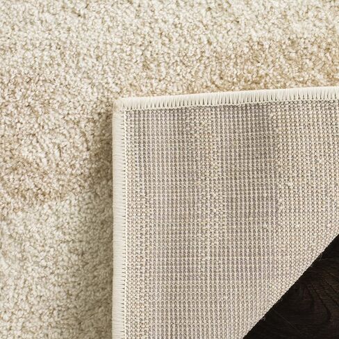 SAFAVIEH Adirondack Collection Area Rug - 8' Square, Cream & Champagne, Modern Wave Distressed Design, Non-Shedding & Easy Care, Ideal for High Traffic Areas in Living Room, Bedroom (ADR125W) in Saudi Arabia