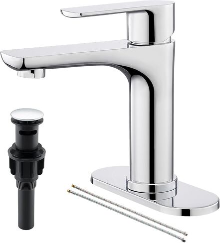 Faustina Gold Bathroom Faucet Single Hole Bathroom Faucet,Three Holes Bathroom Faucet Vessel Sink Faucet, Basin Faucets with Pop Up Drain，Bar Vanity Faucet in Saudi Arabia