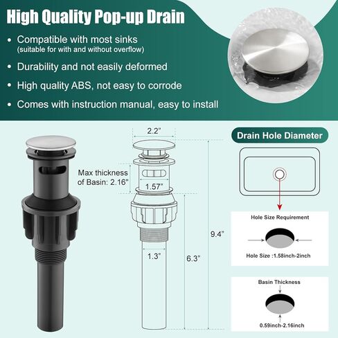 Bathroom Sink Faucet Single Hole 1 Handle Deck Mount Single Handle Brass Bathroom Sink Faucet Farmhouse Mixer Tap with Drain,‎Short-Spout Reach 7.09 Inch,Antique Brass in Kuwait