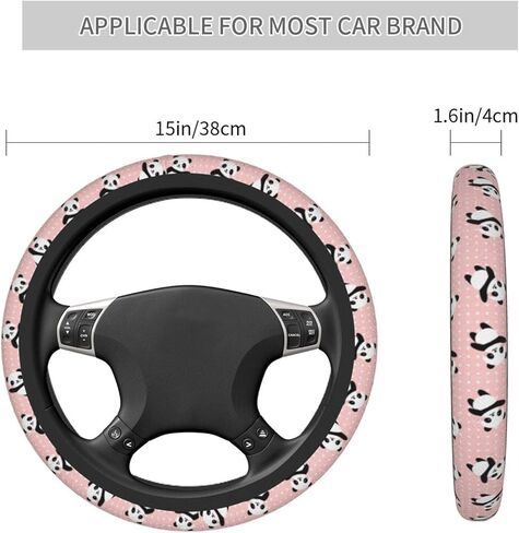 Pink Flamingos Universal 15 Inch Steering Wheel Covers Non Slip Neoprene Car Wrap Cover for Adults in Kuwait