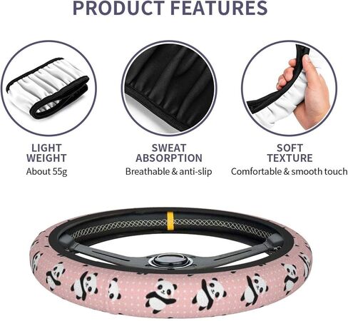 Pink Flamingos Universal 15 Inch Steering Wheel Covers Non Slip Neoprene Car Wrap Cover for Adults in Kuwait