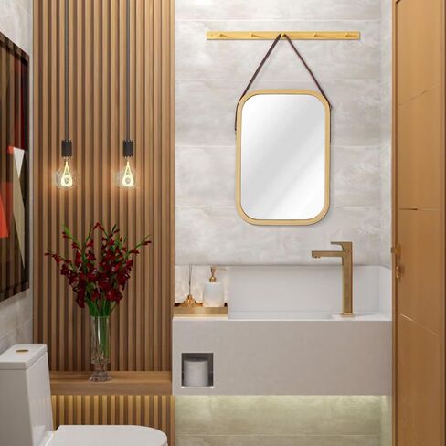 AAZZKANG Hanging Mirror Rectangular Mirrors for Wall with Wood Frame Modern Small Wall Mirror for Bedroom Bathroom Living Room Home Decor in Saudi Arabia