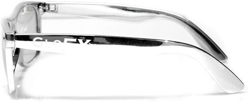 GloFX Ultimate Diffraction Glasses | 3D Prism Rainbow Effect | Great Edm, Concert, and Rave Accessory | Red and Black Frame with Gold Mirror Firework Lenses in Kuwait