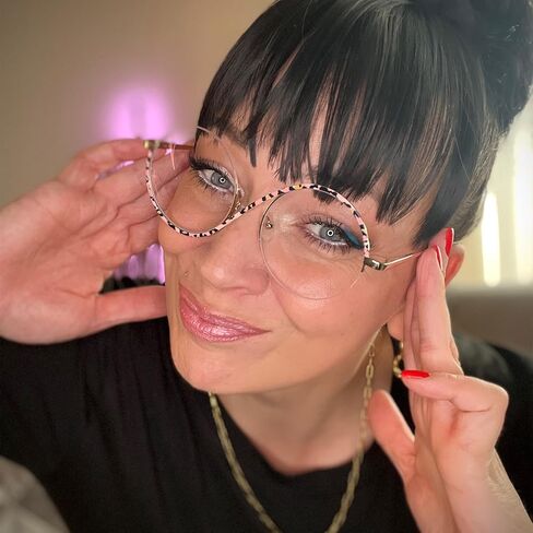 Zeelool Chic Semi-rimless Round Eyeglasses Frames for Women Fashion Blue Light Glasses with Spring Hinges in Saudi Arabia