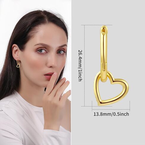 ToHeart Gold Huggie Earrings Star Earrings Minimalist 14k Gold Hoop Earrings Jewelry Gifts in Kuwait