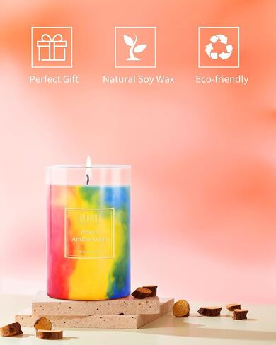 Rose Candle| Scented Candles | Hand-Poured Soy Wax Candles | 90-Hour Burn Time |Vibrant Romance Aromatherapy Candle |Oil Painting Effect| Candle Gifts for Women|15oz in Saudi Arabia