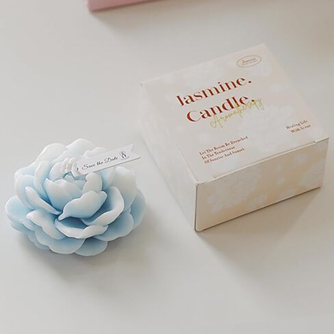 Jasmine Candles Gifts for Women, Soy Wax Aromatherapy Candle, Room Decor Cute Flower Shaped Scented Candles, Aesthetic Decorative (Bluebell, 3 Inch) in Saudi Arabia
