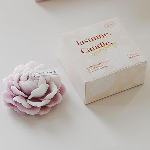 Jasmine Candles Gifts for Women, Soy Wax Aromatherapy Candle, Room Decor Cute Flower Shaped Scented Candles, Aesthetic Decorative (Bluebell, 3 Inch) in Saudi Arabia