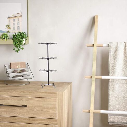 Detachable Bracelet Holder, Three Tier Racks Jewelry Display Stand, Stylish Velvet Wrist Watch Organizer, Beige in Saudi Arabia
