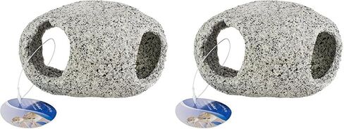 Penn-Plax Deco-Replicas Granite Aquarium Ornament & Hideaway – Realistic Stone Appearance – Safe for Freshwater and Saltwater Tanks – Small Size, White (RR1071) in Saudi Arabia
