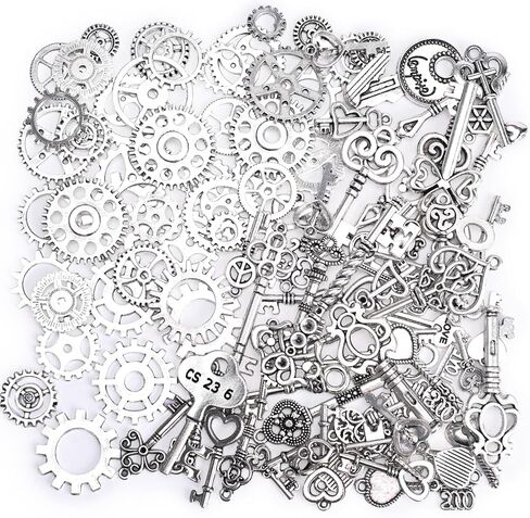 BigOtters 200 جرام تروس Steampunk العتيقة، مزيج من سبائك Steampunk من عجلة Steampunk من المعلقات الساحرة لصناعة المجوهرات in Saudi Arabia