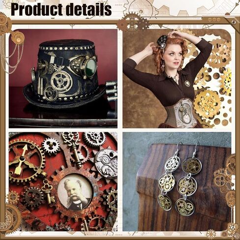 BigOtters 200 جرام تروس Steampunk العتيقة، مزيج من سبائك Steampunk من عجلة Steampunk من المعلقات الساحرة لصناعة المجوهرات in Saudi Arabia