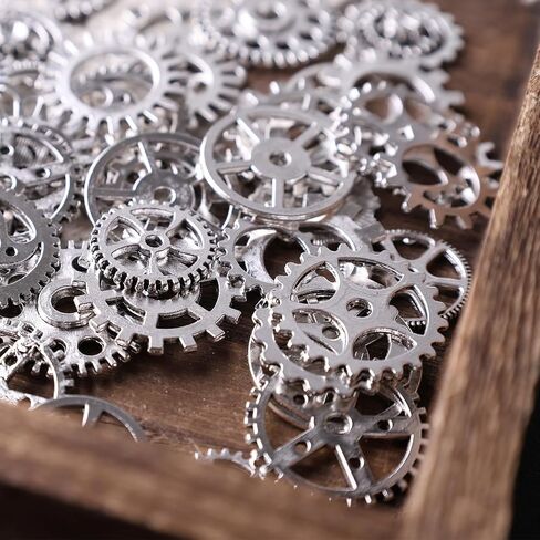 BigOtters 200 جرام تروس Steampunk العتيقة، مزيج من سبائك Steampunk من عجلة Steampunk من المعلقات الساحرة لصناعة المجوهرات in Saudi Arabia