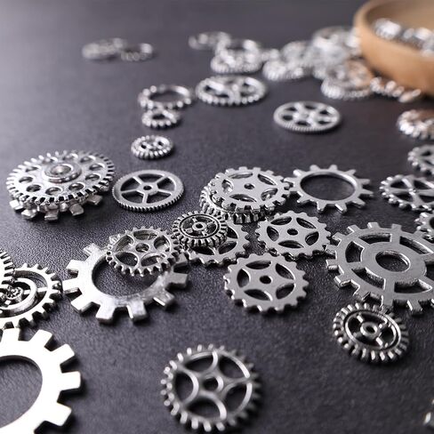 BigOtters 200 جرام تروس Steampunk العتيقة، مزيج من سبائك Steampunk من عجلة Steampunk من المعلقات الساحرة لصناعة المجوهرات in Saudi Arabia