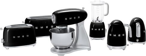 Smeg 50's Retro 7 Cup Stainless Steel Variable Temperature Electric Kettle with 7 Temperature Settings, Led Display, Swivel Base and Keep Warm Function Black KLF04BLUS in Saudi Arabia