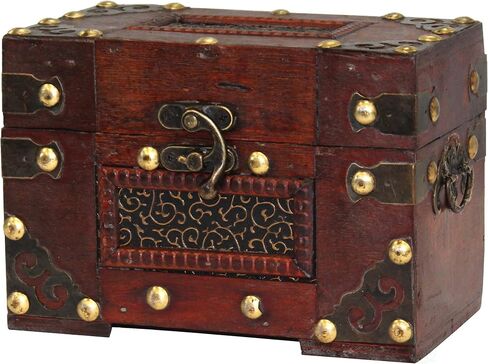 Rustic Studded Index/Recipe Card Box with Antiqued Latch (Large) in Kuwait