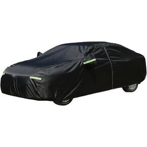 Car Cover Waterproof Cover Made of 210D Polyester to Prevent 4000pa Water Pressure, Suitable for 180-185 Inch All-Weather Car Cover.…