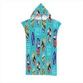 Quick Dry Surf Poncho Changing Towel Robe Hoodie for Adults Men Women,Microfiber Swimming Beach Surfing Diving Home Hot Springs Bathing Parka