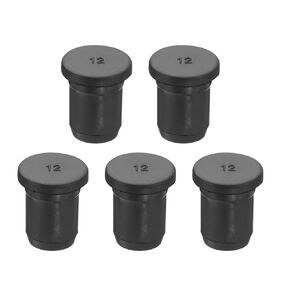 MECCANIXITY Rubber Solid Plug Soft Flexible Stopper for 10-11mm Hole Black 5Pcs