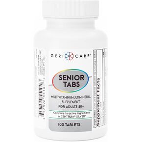 GeriCare Senior Tab 50+ Multivitamin and Minerals Tablets - Immune Support - Age-Defying Nutrition, 100 Count (Pack of 1) in Saudi Arabia