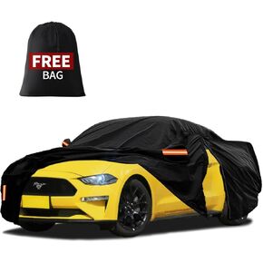 Car Cover Custom Fit for Jeep Wrangler 2 Door 1987-2024 JK JL TJ YJ CJ, Waterproof 6 Layers Outdoor Sun Rain Snow Hail Protection with Driver Door Zipper 210D Oxford