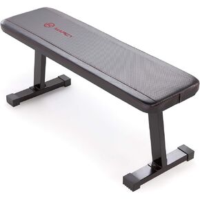Marcy Flat Utility 600 lbs Capacity Weight Bench for Weight Training and Ab Exercises SB-315 , Black