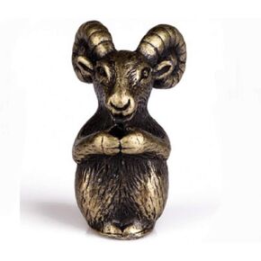DMtse Brass Mini Antique Sheep Statue Incense Holder Burner Ornaments Meditation Serene Statue Figurine Collectible