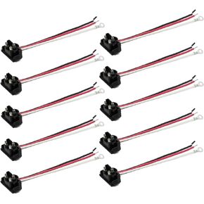 MADCATZ 10PCS Truck Trailer 3 Prong Pigtail Harness, Right Angle Plug Stop Turn Tail Brake Backup Light / 3 Wire-Plug and Play