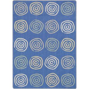 Joy Carpets Kid Essentials Simply Swirls 7'8" x 10'9" Area Rug in Color Pastel