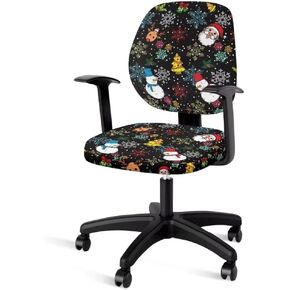 Jeiento Polka Dot Office Chair Cover Soft Split Protective&Stretchable Cloth Removable Gaming Chair Covers for Bar Office Rolling Swivel Chair