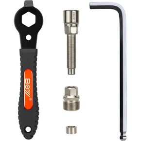 Bike Crank Puller + Bottom Bracket Remover + Bike Crank Extractor + 16mm Spanner and Auxiliary Wrench, Bicycle Repair Tool Kit for 7, 8, 9, 10 and 12 Speed MTB, Mountain Bike, Road Bike