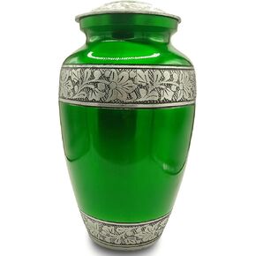 جرة حرق الجثث للرماد البشري - جرة جنازة مصنوعة يدويًا - جرة بأسعار معقولة للرماد - جرة كبيرة مع حقيبة تذكار، الجرار التذكارية المثالية لرماد البالغين - الجرار الزخرفية الجميلة in Kuwait