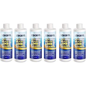 Brodys - A/C HVAC Drain Line Cleaner, 8oz Bottle, (Great to use at home, in the office, at restaurants and large commercial buildings) 6 PACK, AC Drain Line Condensate Cleaner