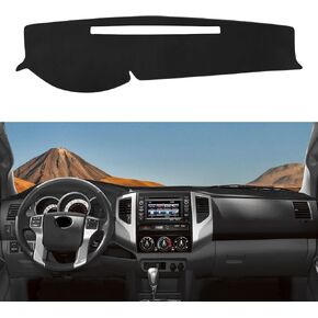 Dashboard Cover Mat Custom Fit for Toyota Tacoma 2005-2015 Dash Cover Nonslip Dash Mat Protector Sunshade No Glare Black