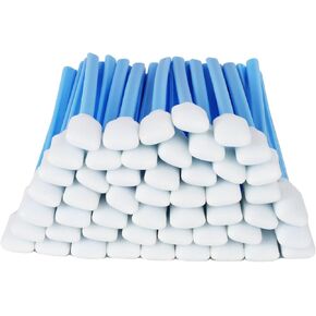 100pcs 5.1" Foam Printer Cleaning Swabs Sticks - Square Lint-Free Foam Tip Swab for Camera, Inkjet Printer, Painting, Optics Lens Equipment (Green, 100PCS)
