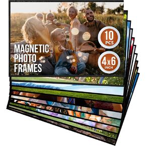 10 Pack Magnetic Picture Frames for Refrigerator - 8.5 x 11 in Magnet Picture Frames for Fridge - Magnetic Photo Sleeves - Locker Magnet Frame - Magnetic Photo Pockets - Magnetic Picture Holder