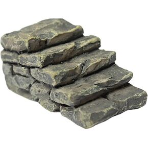 1 Pcs Miniature Resin Bridge Stair Stone Straight Bridge Stairs Stone Steps Garden Fairy Ornament Flower Pot Plant Micro Landscaping Decor Bonsai Straight Garden Sculptures and Statues(1.6cm×3.2cm)