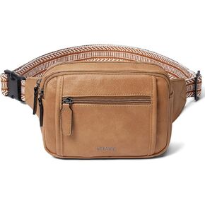 3L TRIPLE ZIP Fanny Packs Belt Bag For Women Men Crossbody Waist Pack Sling Chest Bum Travel Bag Purse Faux Leather Fashion Cute Beige