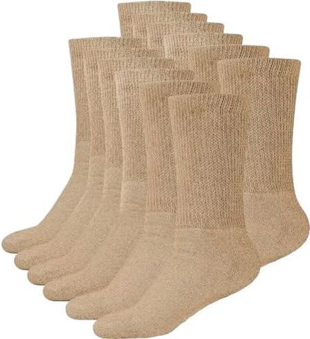 Men's & Women Diabetic Crew Style Physicians Approved Circulatory Cotton Socks 6 pairs in Saudi Arabia