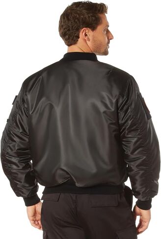 Rothco Flight Jacket with Patches - Classic Cold Weather Bomber Jacket with Morale Patches Included in Saudi Arabia