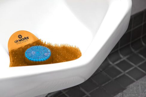 AirWorks AWSP234 Premier Urinal Screen with Block, Vineyard, Purple, 5" Height x 4" Length (Pack of 12) in Saudi Arabia